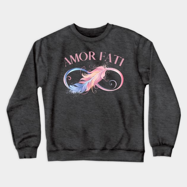 Amor Fati - Pink Crewneck Sweatshirt by Ellidegg